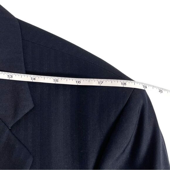 Brooks Brothers Loro Piana super 120s Navy blue Wool Sport Coat Blazer Mens 42L - Picture 8 of 11